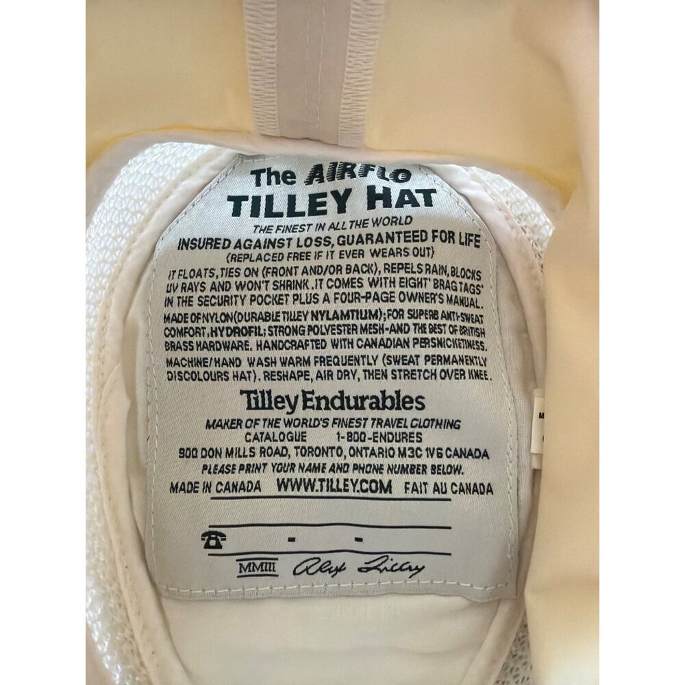 New Tilley LTM6 AIRFLO Sun Hat 7 1/4 58cm Medium Light Stone MSRP$99 - Picture 17 of 17